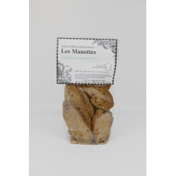 Croquants figues et noix fabriqués artisanalement par la biscuiterie Les Manottes